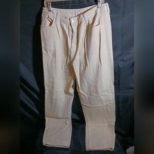 Cream baggy jeans sz XL